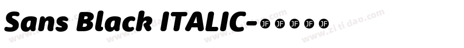 Sans Black ITALIC字体转换